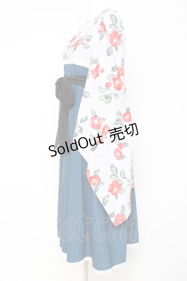 画像2: marcHenTica / 袴風ワンピース  椿 Y-26-01-24-087-LO-OP-SZ-ZY (2)