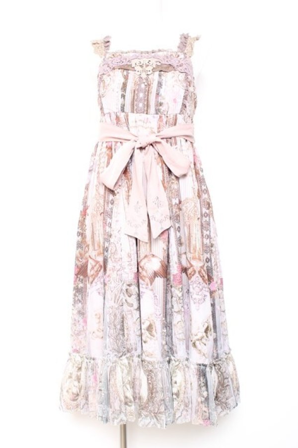 画像1: Ozz oneste / Valkrie神殿モチーフキャミワンピース  ピンク Y-26-01-24-089-OO-OP-SZ-ZY (1)