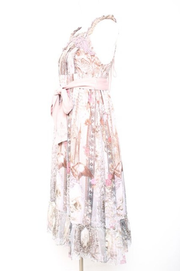 画像2: Ozz oneste / Valkrie神殿モチーフキャミワンピース  ピンク Y-26-01-24-089-OO-OP-SZ-ZY (2)