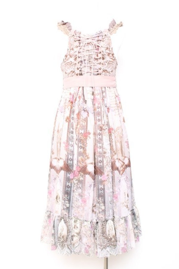 画像3: Ozz oneste / Valkrie神殿モチーフキャミワンピース  ピンク Y-26-01-24-089-OO-OP-SZ-ZY (3)