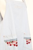 画像6: PINK HOUSE / チェリー刺繍使いデニムジャンパースカート F サックス Y-26-01-24-091-LO-SK-SZ-ZY (6)