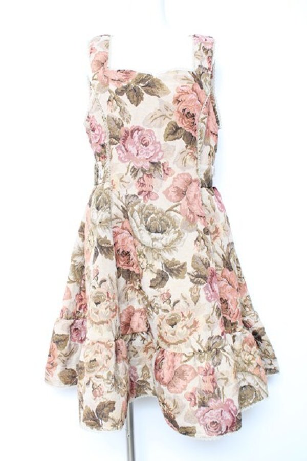 画像1: Kurumi Collaboration / TT*KRMゴブランジャンパースカート LL 中薄橙 Y-26-01-24-093-LO-OP-SZ-ZY (1)