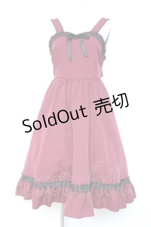 画像: CHIP CLIP / CCゴスロリレースUPジャンパースカート M 濃赤 Y-26-01-24-094-LO-OP-SZ-ZY