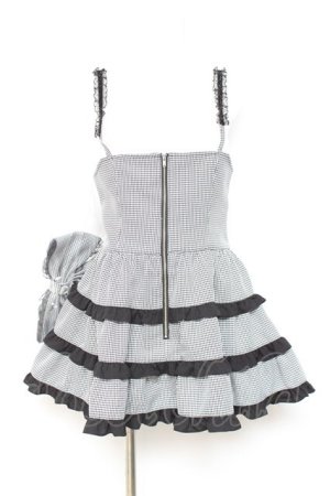 画像: Ank Rouge / BIGリボン配色ティーアドジャンスカ M 黒 Y-26-01-24-095-CA-SK-SZ-ZY