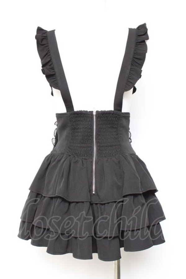 画像3: Ank Rouge / うさみみサス付きティアードスカパン M 黒 Y-26-01-24-096-CA-PA-SZ-ZY (3)