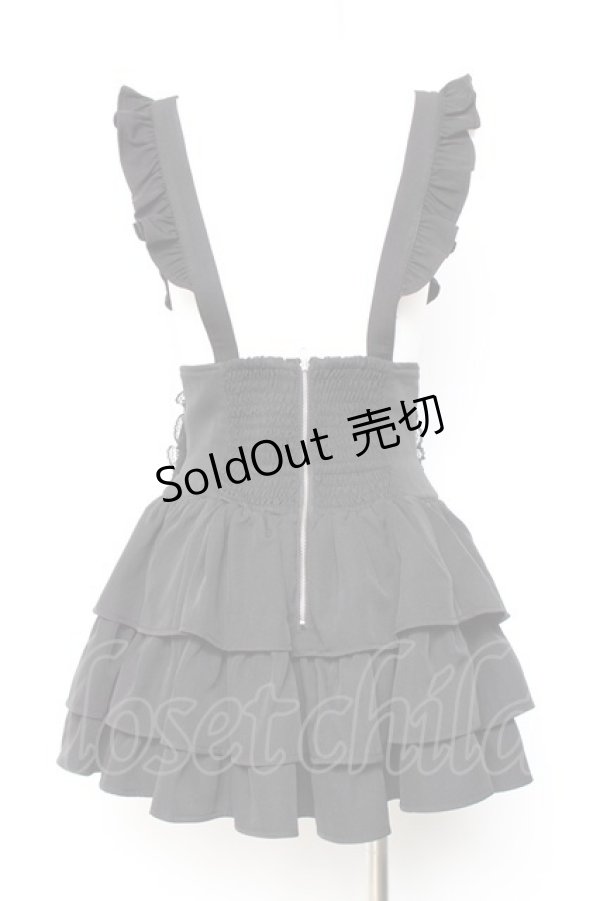 画像3: Ank Rouge / うさみみサス付きティアードスカパン M 黒 Y-26-01-24-096-CA-PA-SZ-ZY (3)