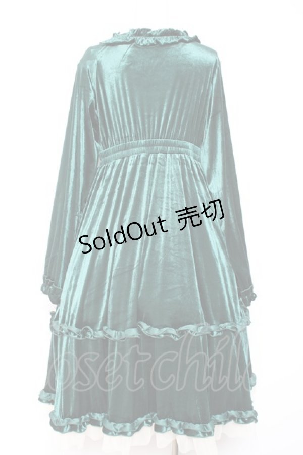 画像2: Virally / ベロアワンピース S グリーン Y-26-01-24-097-LO-OP-SZ-ZT0214E (2)