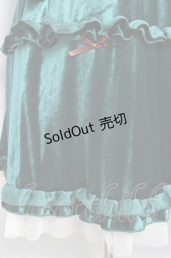 画像4: Virally / ベロアワンピース S グリーン Y-26-01-24-097-LO-OP-SZ-ZT0214E (4)