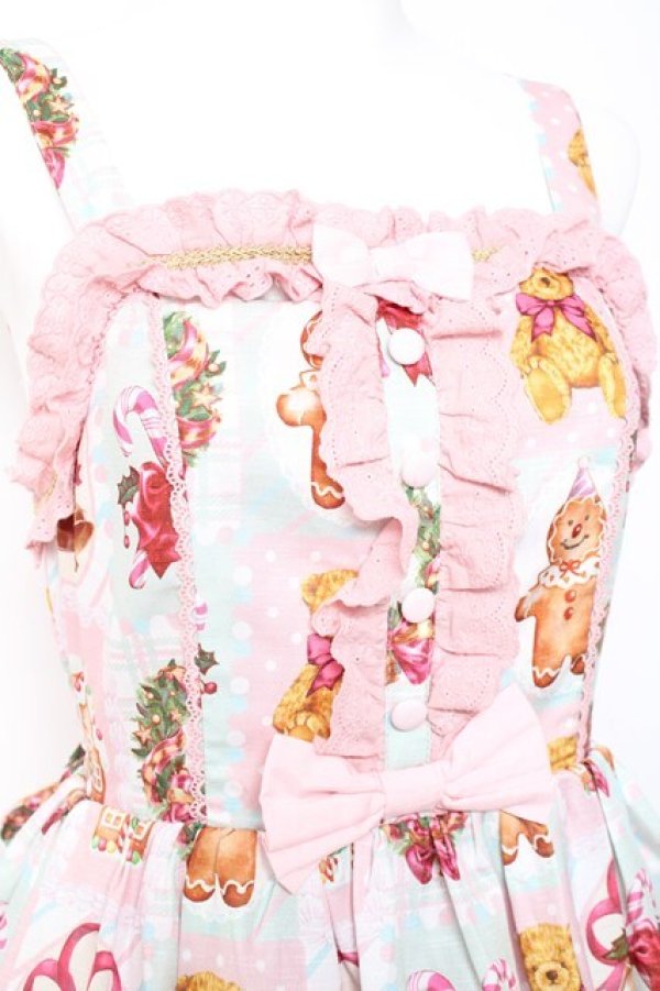 画像4: Chalmiere / クリスマス柄ジャンスカ M ミント Y-26-01-24-099-LO-OP-SZ-ZY (4)