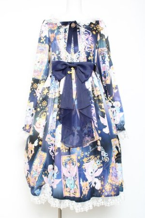 画像: Royal Princess Alice / Twinkle Horoscope・ 飴ノ森ふみかコラボワンピース  ネイビー Y-26-01-24-100-LO-OP-SZ-ZY