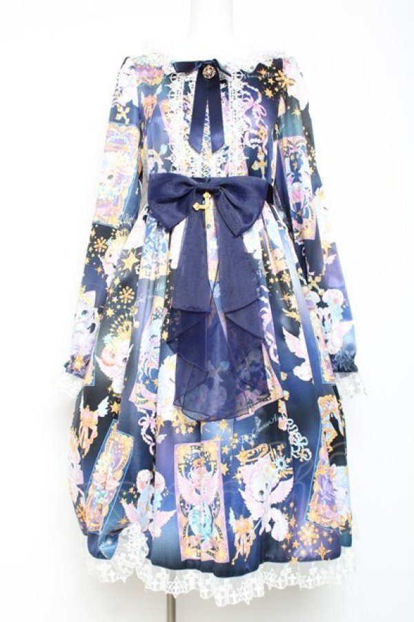 画像1: Royal Princess Alice / Twinkle Horoscope・ 飴ノ森ふみかコラボワンピース  ネイビー Y-26-01-24-100-LO-OP-SZ-ZY (1)