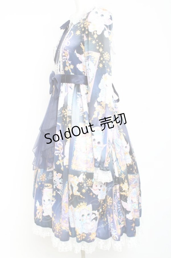 画像2: Royal Princess Alice / Twinkle Horoscope・ 飴ノ森ふみかコラボワンピース  ネイビー Y-26-01-24-100-LO-OP-SZ-ZY (2)