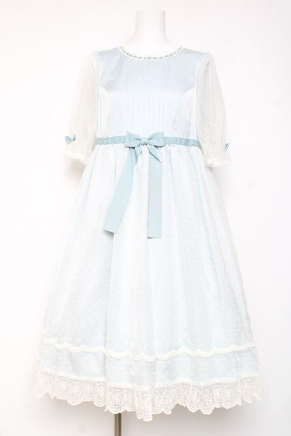 画像1: Melody BasKet / Snow Whiteドレス M サックス Y-26-01-24-101-LO-OP-SZ-ZY (1)