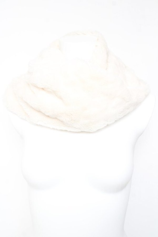 画像1: axes femme / エコファースヌード  生成り Y-26-01-24-020-AX-ZA-SZ-ZY (1)