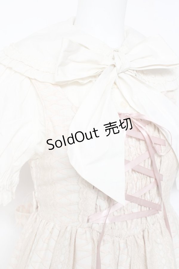 画像4: metamorphose / Lace up dollあみあげジャンパースカート(ミディアム)セット  アイボリ- Y-26-01-24-102-ME-OP-SZ-ZY (4)