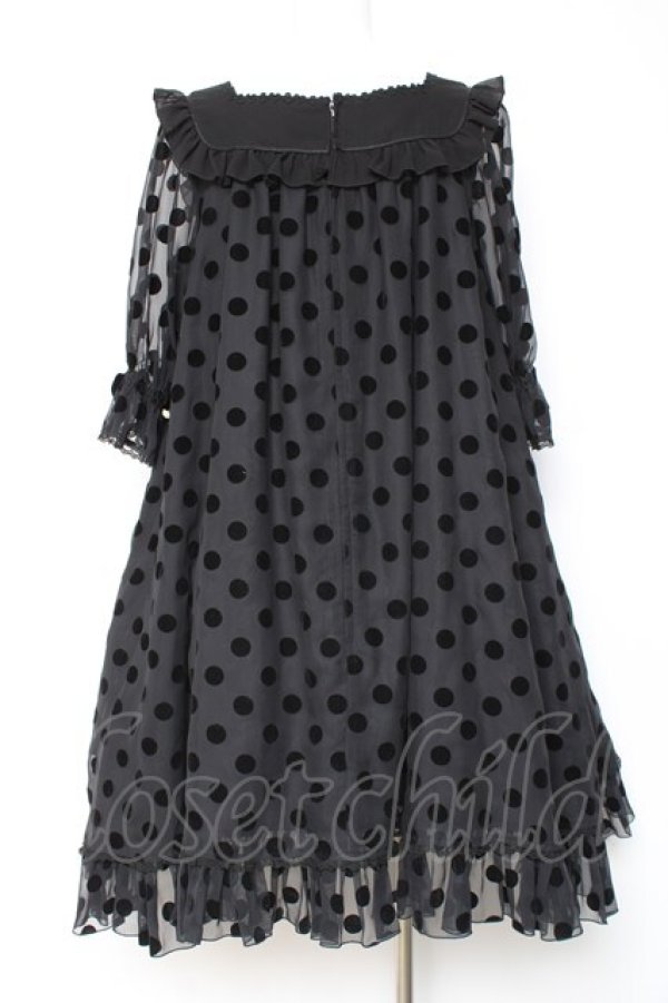 画像2: Angelic Pretty / Charming Dotワンピース  黒 Y-26-01-24-104-AP-OP-SZ-ZY (2)