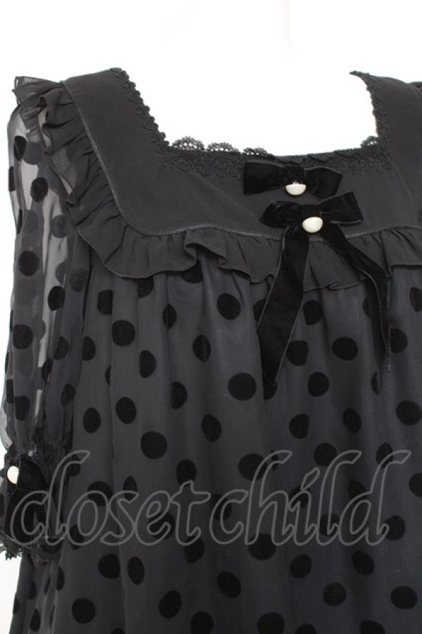 画像5: Angelic Pretty / Charming Dotワンピース  黒 Y-26-01-24-104-AP-OP-SZ-ZY (5)