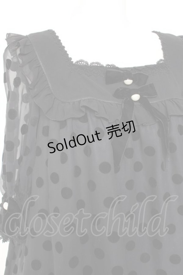 画像5: Angelic Pretty / Charming Dotワンピース  黒 Y-26-01-24-104-AP-OP-SZ-ZY (5)