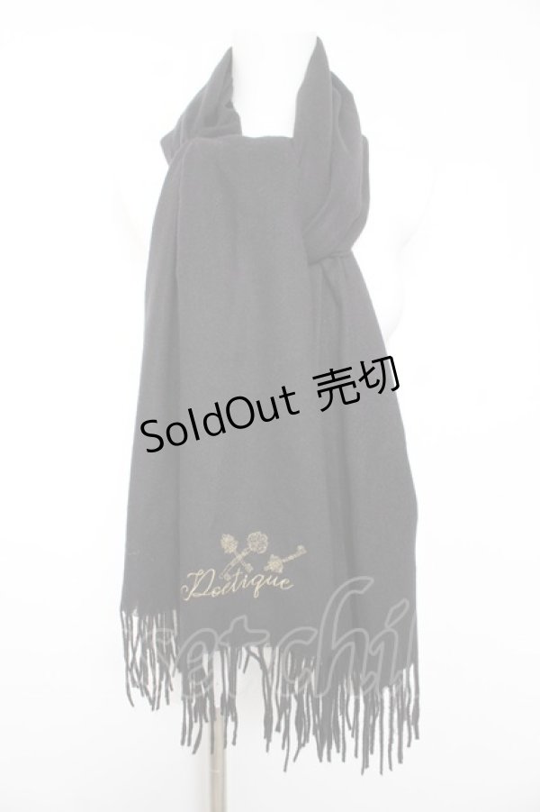 画像1: axes femme POETIQUE / 鍵刺繍ストール  黒 Y-26-01-24-023-AX-ZA-SZ-ZT0204L (1)