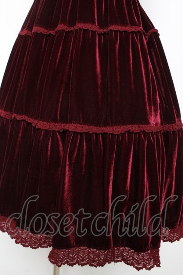 画像4: BABY, THE STARS SHINE BRIGHT / ベロアティアードジャンパースカート【2009】  ワイン Y-26-01-24-108-BA-OP-SZ-ZY (4)