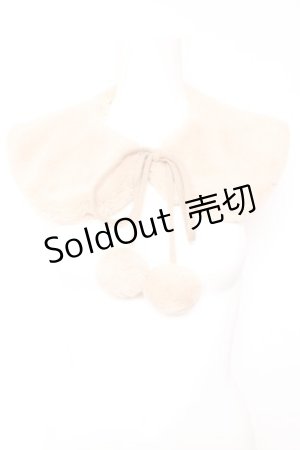 画像: m petit by misako / ファーつけ襟  中薄橙 Y-26-01-24-024-LO-ZA-SZ-ZT0204L