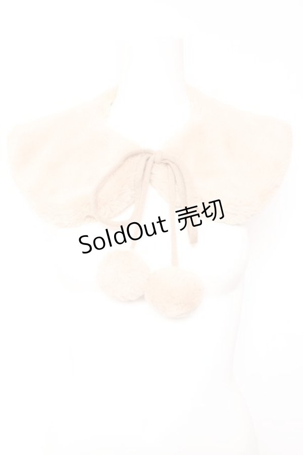 画像1: m petit by misako / ファーつけ襟  中薄橙 Y-26-01-24-024-LO-ZA-SZ-ZT0204L (1)