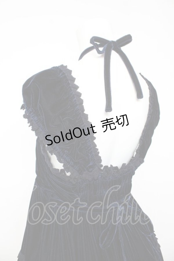 画像5: BABY, THE STARS SHINE BRIGHT / ベロア3段ティアードベビードールジャンパースカート  紺 Y-26-01-24-109-BA-OP-SZ-ZY (5)