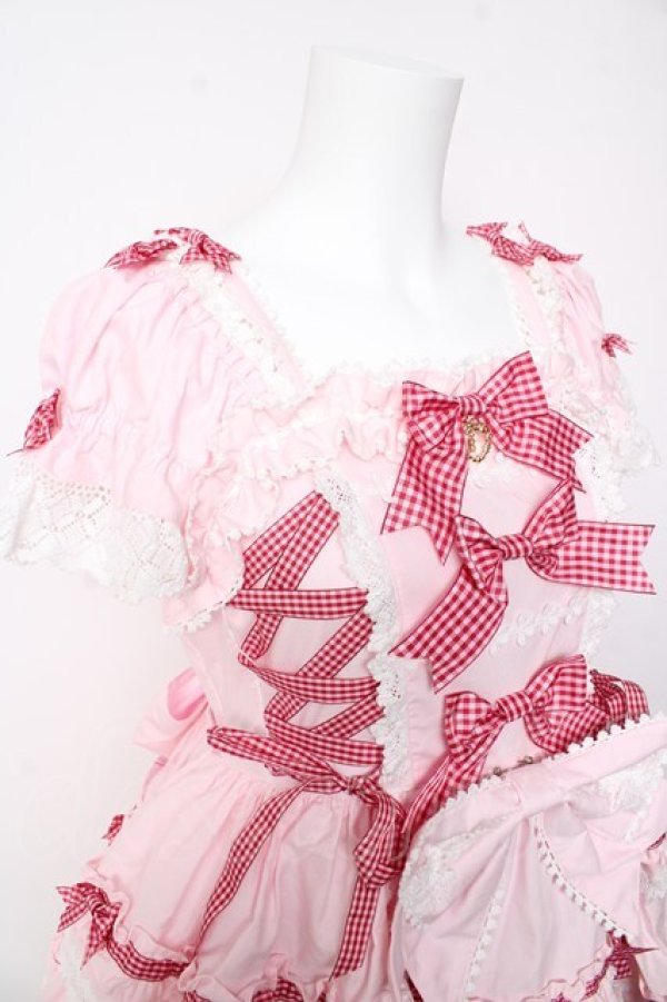画像4: BABY, THE STARS SHINE BRIGHT / Flancesca Ribbonジャンパースカート  ピンク Y-26-01-24-110-BA-JA-SZ-ZY (4)