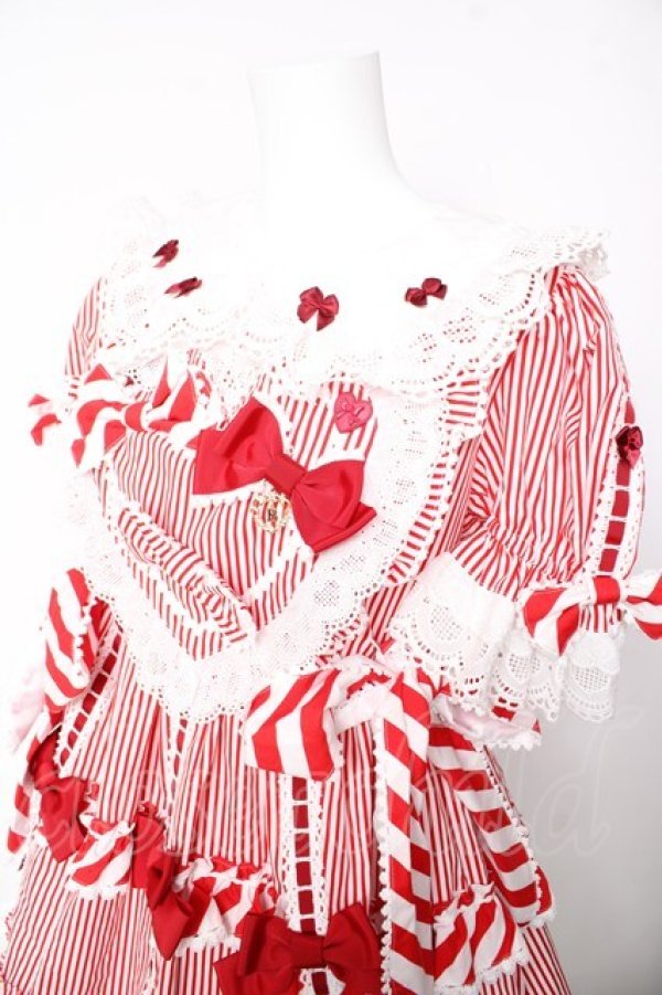画像3: BABY, THE STARS SHINE BRIGHT / Patissiere Bonbon Ribbonワンピース  赤 Y-26-01-24-111-BA-OP-SZ-ZY (3)