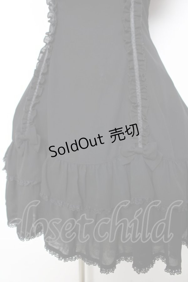 画像4: metamorphose / 半袖裾フリルワンピース  ブラック Y-26-01-24-113-ME-OP-SZ-ZY (4)