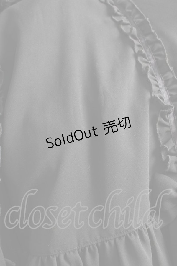 画像6: metamorphose / 半袖裾フリルワンピース  ブラック Y-26-01-24-113-ME-OP-SZ-ZY (6)