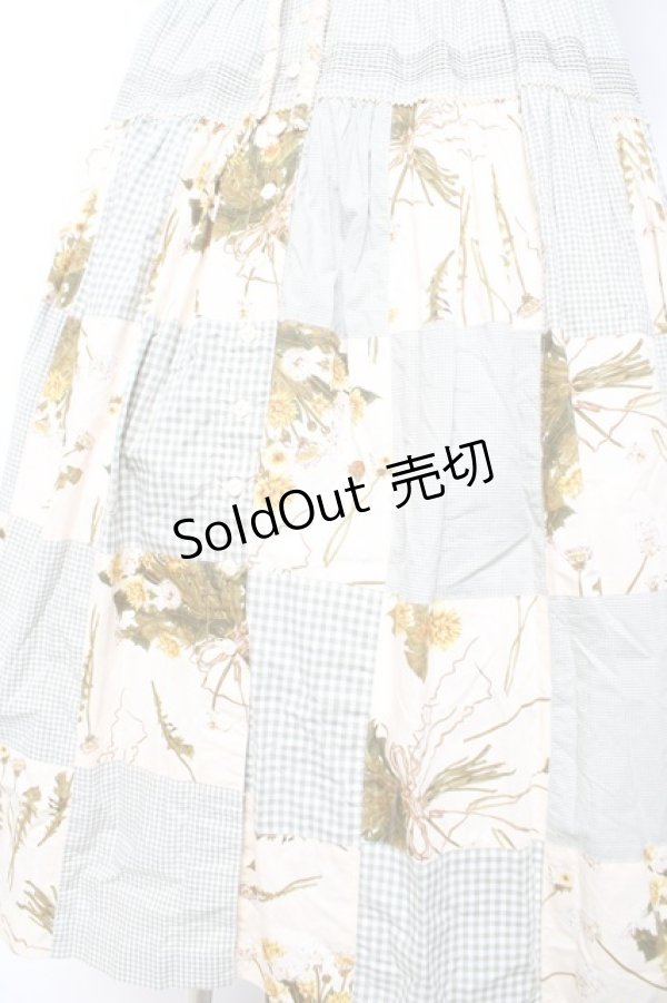 画像4: WONDERFUL WORLD / たんぽぽ柄パッチワークワンピース F 薄荷 Y-26-01-24-115-LO-OP-SZ-ZY (4)