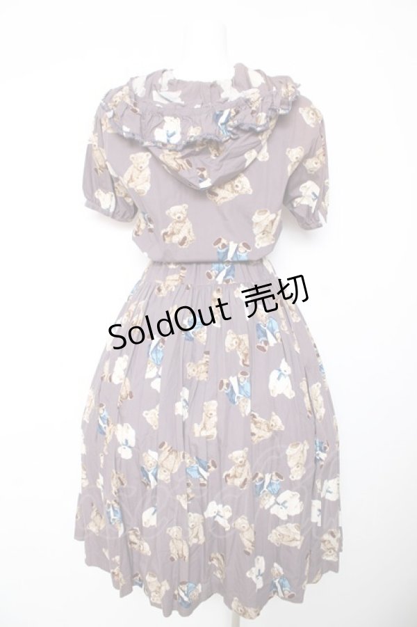 画像2: WONDERFUL WORLD / セーラーくまフード付きワンピース F ラベンダー Y-26-01-24-116-LO-OP-SZ-ZY (2)