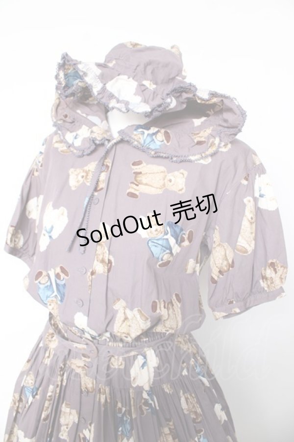 画像3: WONDERFUL WORLD / セーラーくまフード付きワンピース F ラベンダー Y-26-01-24-116-LO-OP-SZ-ZY (3)