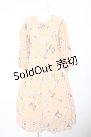 画像: PINK HOUSE / 犬柄ワンピース F オレンジ Y-26-01-24-118-LO-OP-SZ-ZY