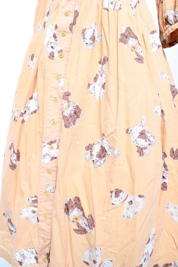 画像4: PINK HOUSE / 犬柄ワンピース F オレンジ Y-26-01-24-118-LO-OP-SZ-ZY (4)