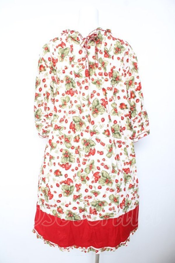 画像2: PINK HOUSE / ストロベリーフィールズプリントミディワンピース F オフ白 Y-26-01-24-120-LO-OP-SZ-ZY (2)