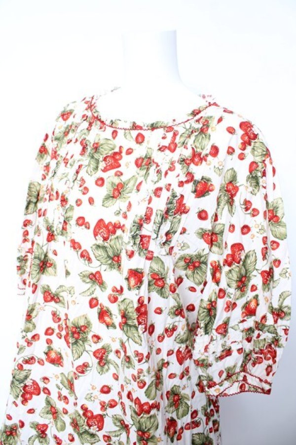 画像3: PINK HOUSE / ストロベリーフィールズプリントミディワンピース F オフ白 Y-26-01-24-120-LO-OP-SZ-ZY (3)