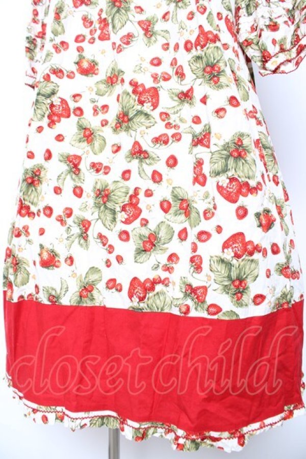 画像4: PINK HOUSE / ストロベリーフィールズプリントミディワンピース F オフ白 Y-26-01-24-120-LO-OP-SZ-ZY (4)