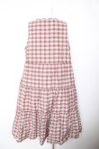 画像2: PINK HOUSE / オリジナルチェックノースリーブワンピース F レッド×サックス Y-26-01-24-121-LO-OP-SZ-ZY (2)