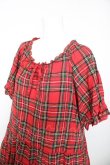 画像3: PINK HOUSE / コットンリネンタータンチェックロングティアードワンピース F 赤 Y-26-01-24-122-LO-OP-SZ-ZY (3)
