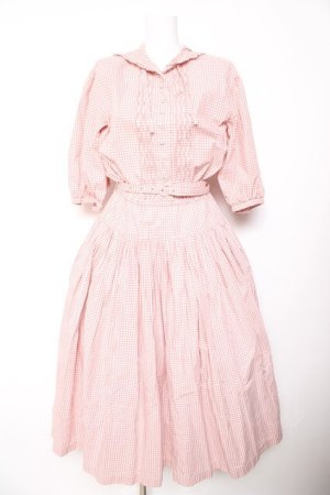 画像: PINK HOUSE / ギンガムフードワンピース F ピンク Y-26-01-24-123-LO-OP-SZ-ZY