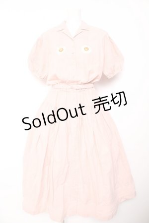 画像: PINK HOUSE / ヒナギク刺繍ベルト付きワンピース F ピンク Y-26-01-24-124-LO-OP-SZ-ZY