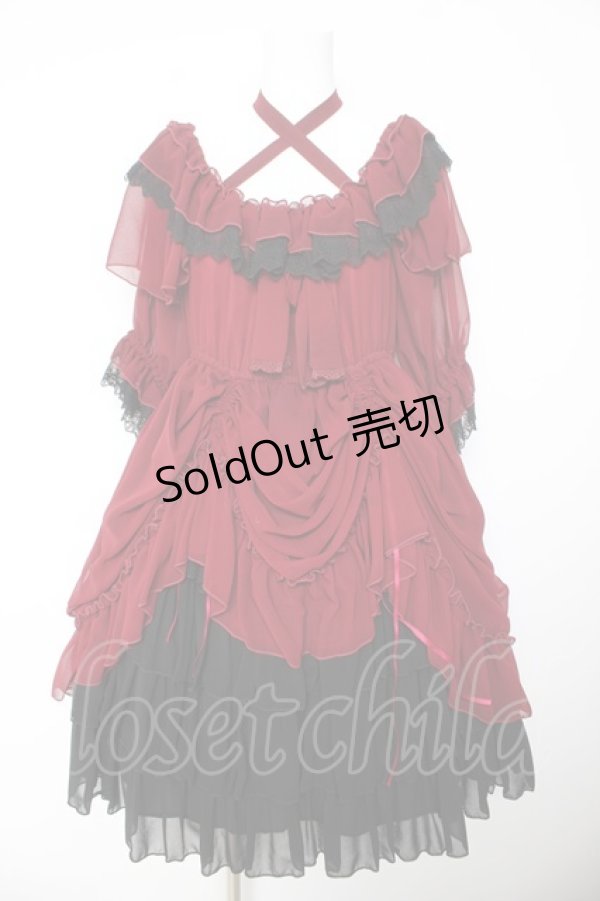 画像1: Vallee lys / Blessed Veil Dress  ワイン Y-26-01-24-133-GO-OP-SZ-ZY (1)