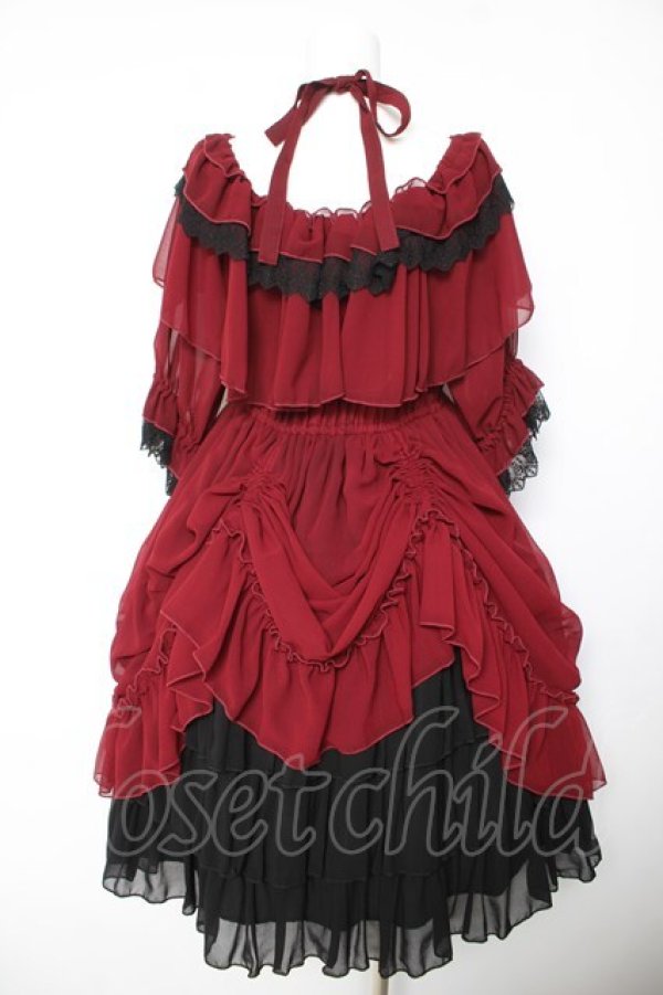 画像2: Vallee lys / Blessed Veil Dress  ワイン Y-26-01-24-133-GO-OP-SZ-ZY (2)