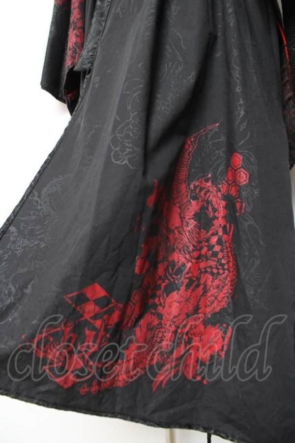 画像5: EAST / 浴衣  黒×赤 Y-26-01-24-136-HN-OP-SZ-ZY (5)