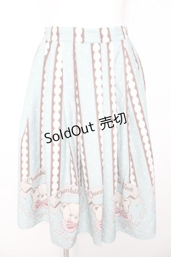 画像1: axes femme kawaii / チョコベア柄スカート  ミント Y-26-01-24-141-AX-SK-SZ-ZY (1)