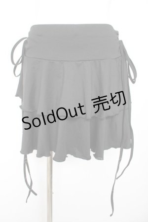 画像: MARBLE / サイドギャザー2段フリルスカート M-L ブラック Y-26-01-24-148-GO-SK-SZ-ZY