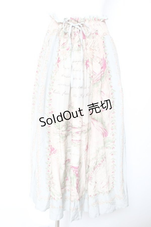 画像1: Jane Marple / Edinburgh souvenirsロングスカート M ミント Y-26-01-24-149-JM-SK-SZ-ZY (1)