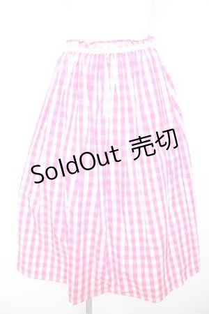 画像: Franche Lippee / レトロギンガムスカート M ピンク Y-26-01-24-150-LO-SK-SZ-ZY
